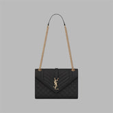 ENVELOPE MEDIUM IN QUILTED GRAIN DE POUDRE EMBOSSED LEATHER