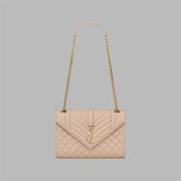 ENVELOPE MEDIUM IN QUILTED GRAIN DE POUDRE EMBOSSED LEATHER