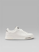 DOLCE & GABBANA Portofino Logo-Print Leather Sneakers – White