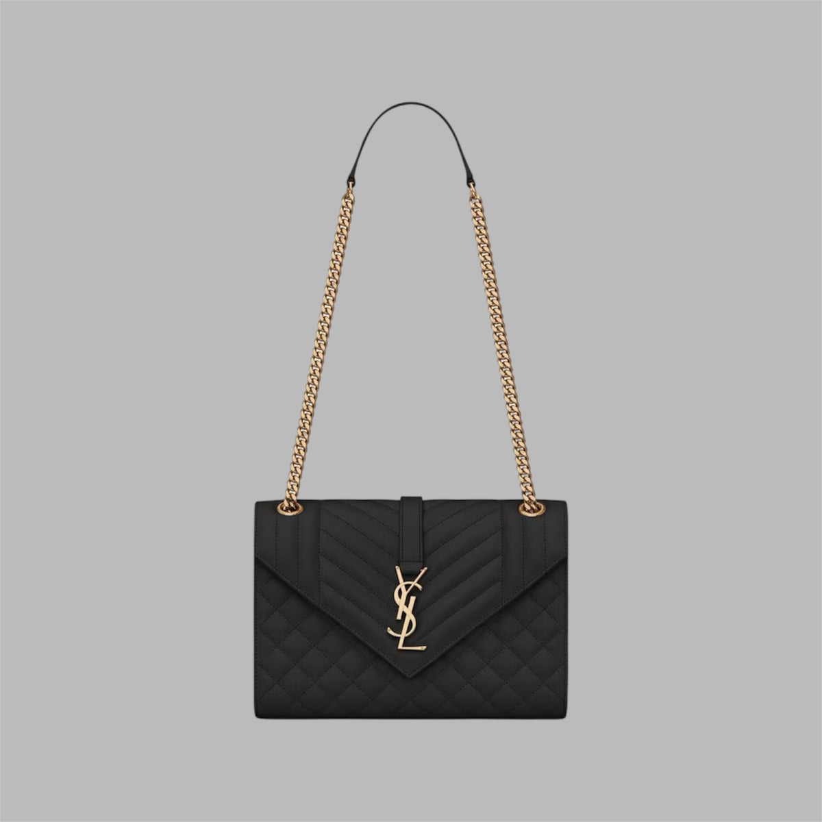 ENVELOPE MEDIUM IN QUILTED GRAIN DE POUDRE EMBOSSED LEATHER