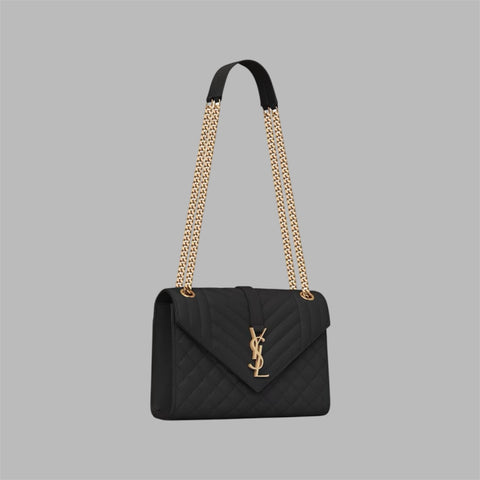 ENVELOPE MEDIUM IN QUILTED GRAIN DE POUDRE EMBOSSED LEATHER
