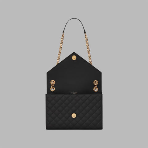 ENVELOPE MEDIUM IN QUILTED GRAIN DE POUDRE EMBOSSED LEATHER