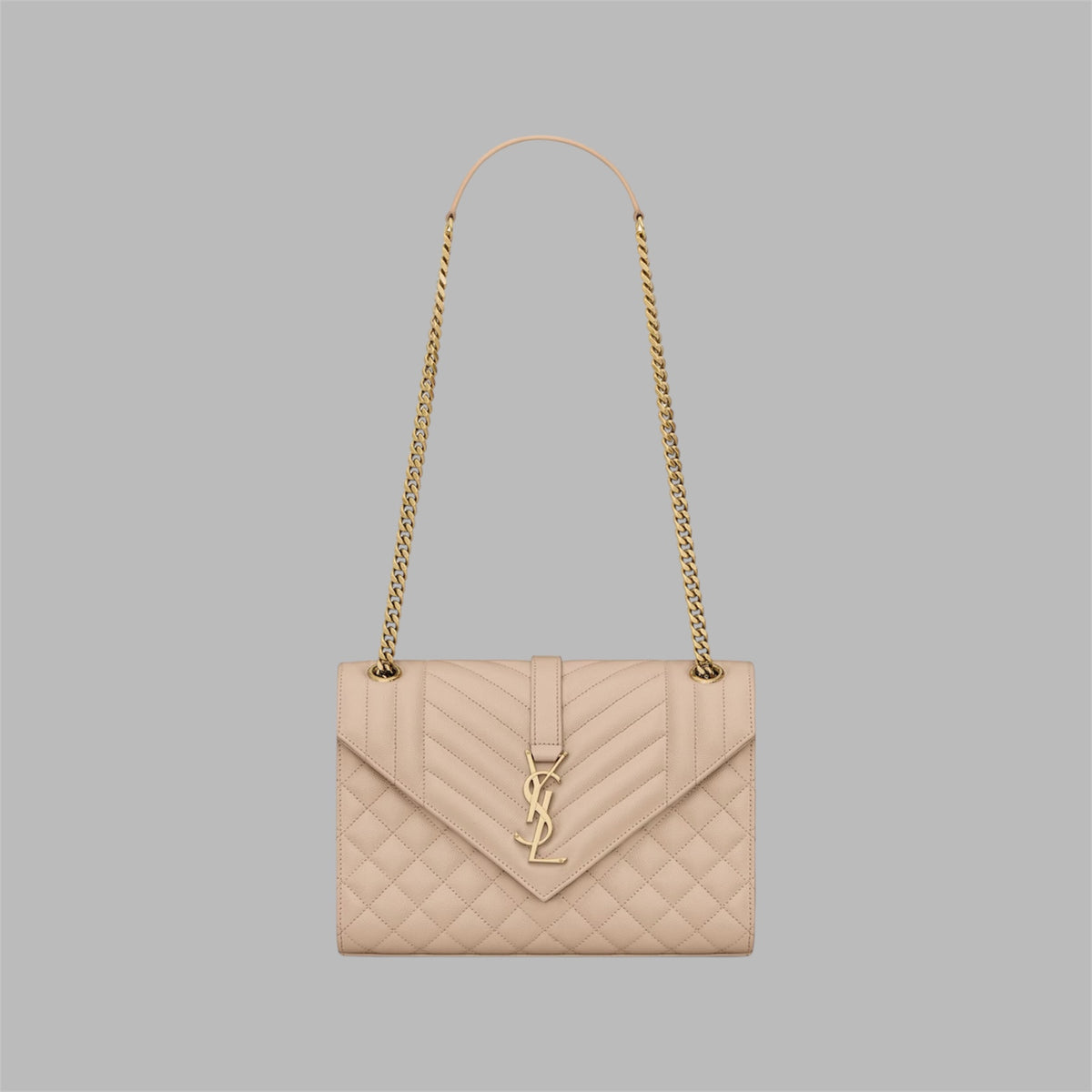 ENVELOPE MEDIUM IN QUILTED GRAIN DE POUDRE EMBOSSED LEATHER