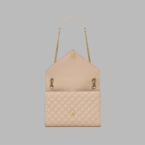 ENVELOPE MEDIUM IN QUILTED GRAIN DE POUDRE EMBOSSED LEATHER