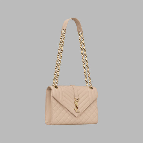 ENVELOPE MEDIUM IN QUILTED GRAIN DE POUDRE EMBOSSED LEATHER