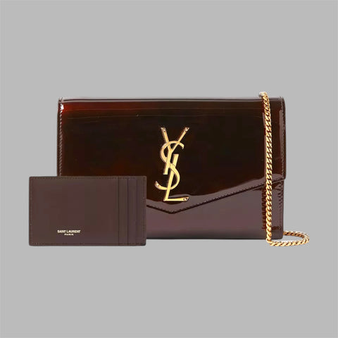 ‏Uptown Chain Bage In Patent Leather