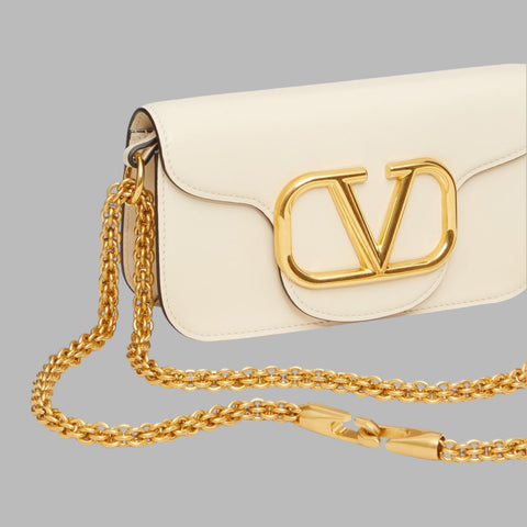 VSling Top Handle Bag Crystal Embellished Leather Mini