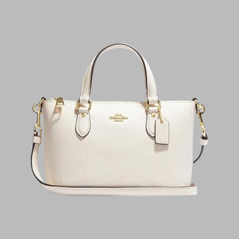 COACH SMALL GALLERY CROSSBODY CROSSGRAIN MILK WHITE