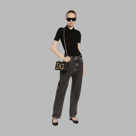 Nappa leather DG Girls shoulder bag