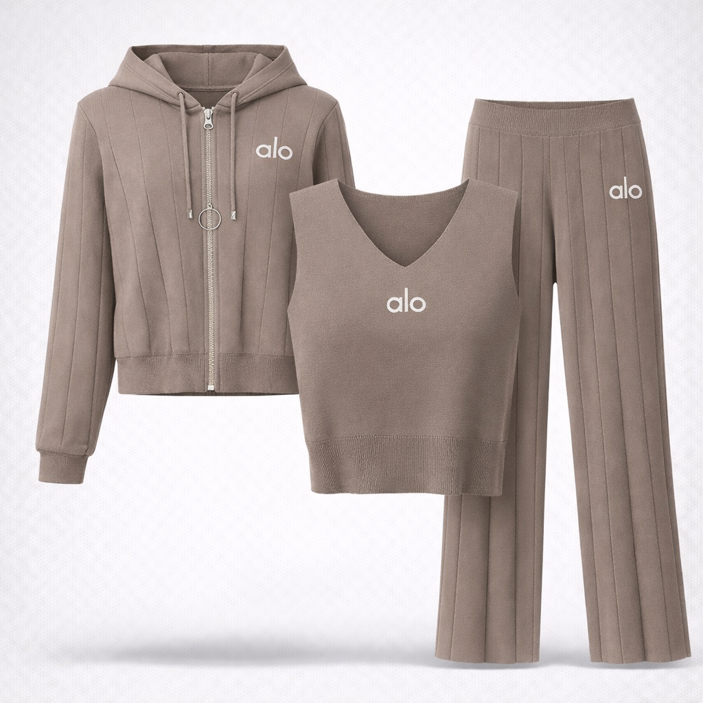 ALO Mocha Luxe 3-Piece Lounge Set