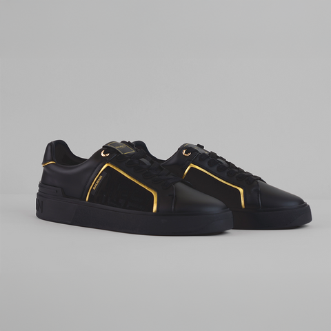 Balmain B-Court Sneaker – Black & Gold