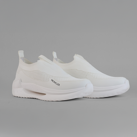 MONCLER Trailgrip Knit Slip-On Sneakers – White