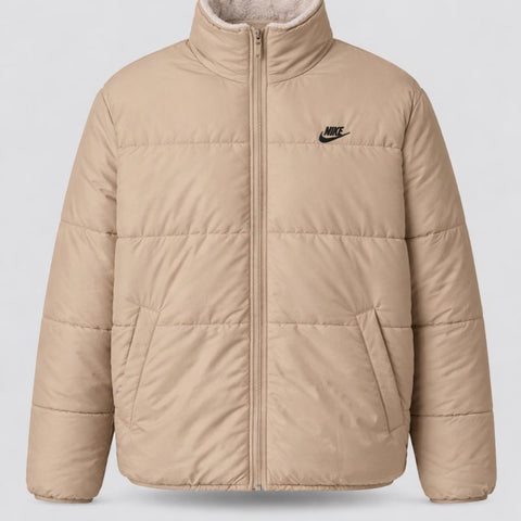 Z-Nike Hooded Puffer Jacket - Light Bone/Beige
