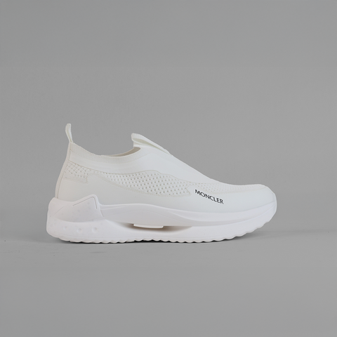 MONCLER Trailgrip Knit Slip-On Sneakers – White