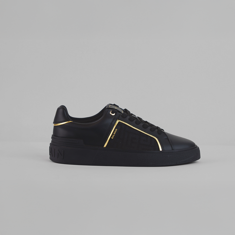 Balmain B-Court Sneaker – Black & Gold