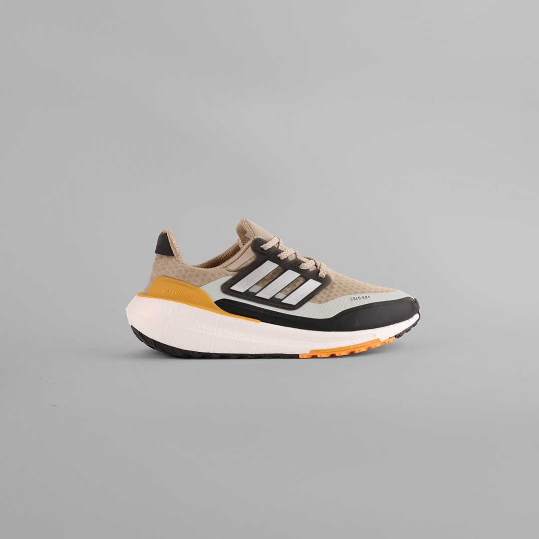 adidas Ultraboost Light – Beige / Core Black / Yellow
